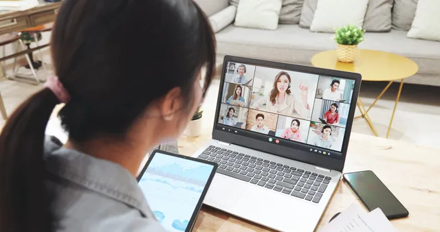 Person on a video call